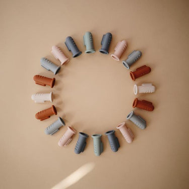 Mushie Finger Toothbrush, Clay/Shifting Sand